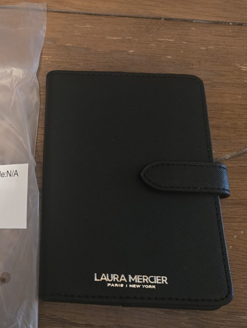 laura mercier Black Leather Card & Key Holder